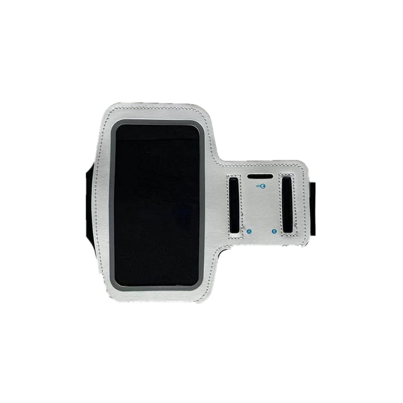 [Australia - AusPower] - HAPPYSPORT Water Resistant Cell Phone Armband Case Running Holder Adjustable Strap Pocket Key (White) White 