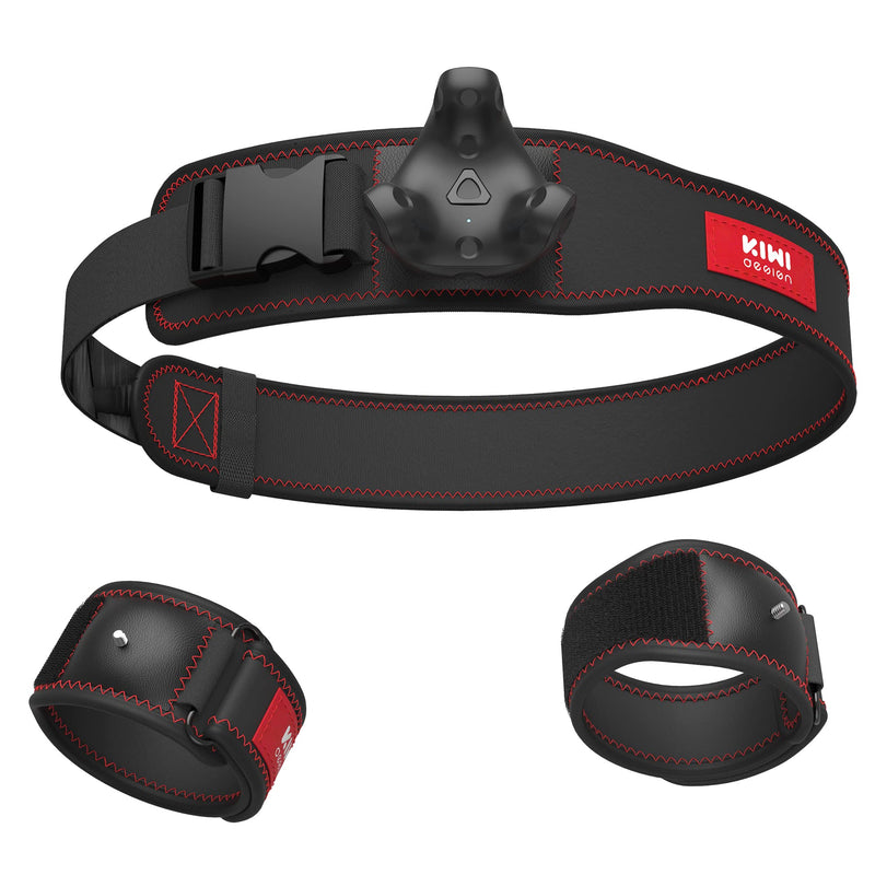 [Australia - AusPower] - (Upgraded Version) KIWI design Tracker Straps Accessories, Adjustable Full Body Tracking VR Belt, Hand/Foot Strap, Stable and Comfortable VR trackerstrap Fit HTC Vive Tracker (1 Belt and 2 Straps) 2 Hand + 1 Waist 
