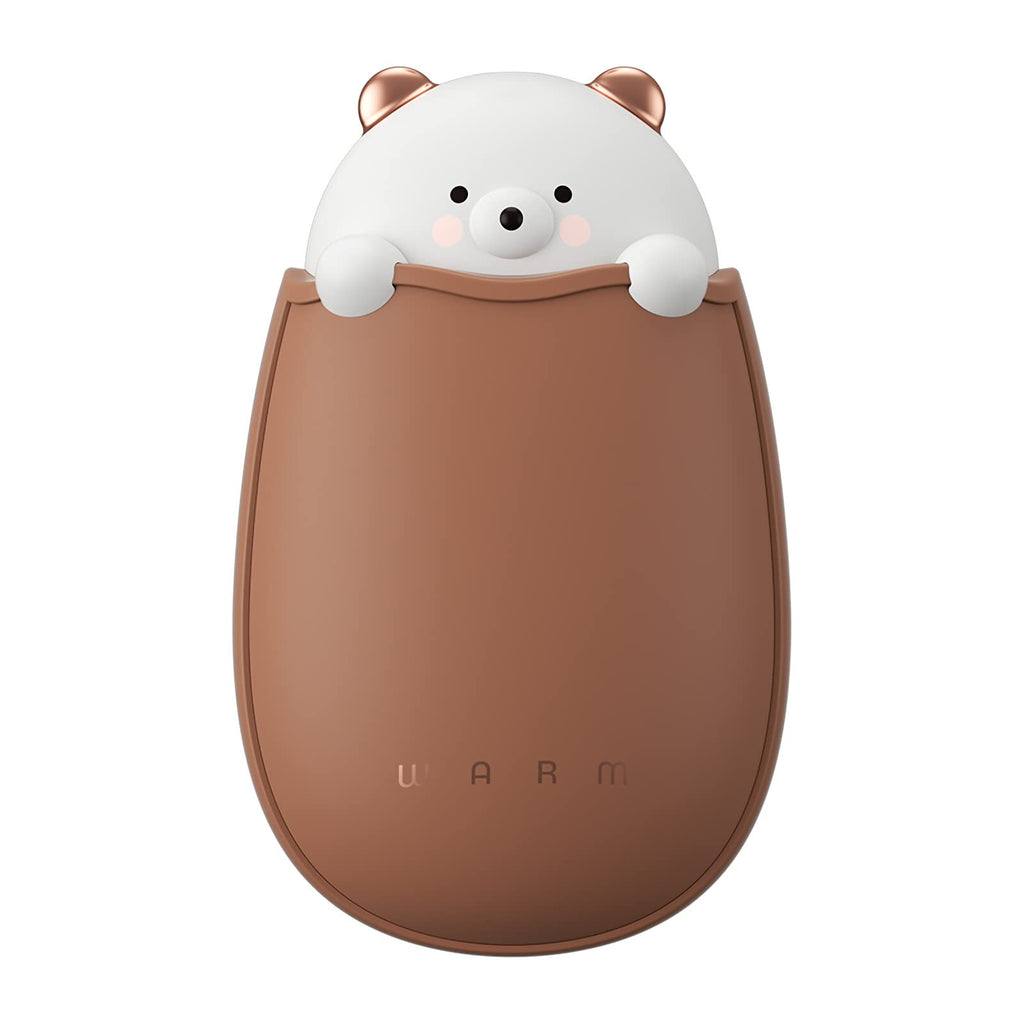 [Australia - AusPower] - MEYHLEEYA Cartoon Cute Bear Hand Warmer Rechargeable Mini USB Portable Power Bank 4000mAh Bothside Quick Heat for Outdoor Sports, Camping, Golf, Fishing, Ideal 