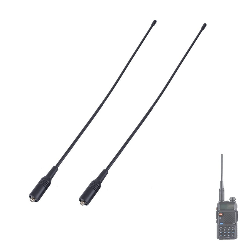 [Australia - AusPower] - LSENG Walkie Talkie Antenna for Baofeng Radio Antenna Upgrade 14.96 Inch Whip Dual Band VHF/UHF 144/430Mhz SMA-Female Antennas for Motorola BF-F8HP UV-5R UV-82 (2 Pack) 2PCS 