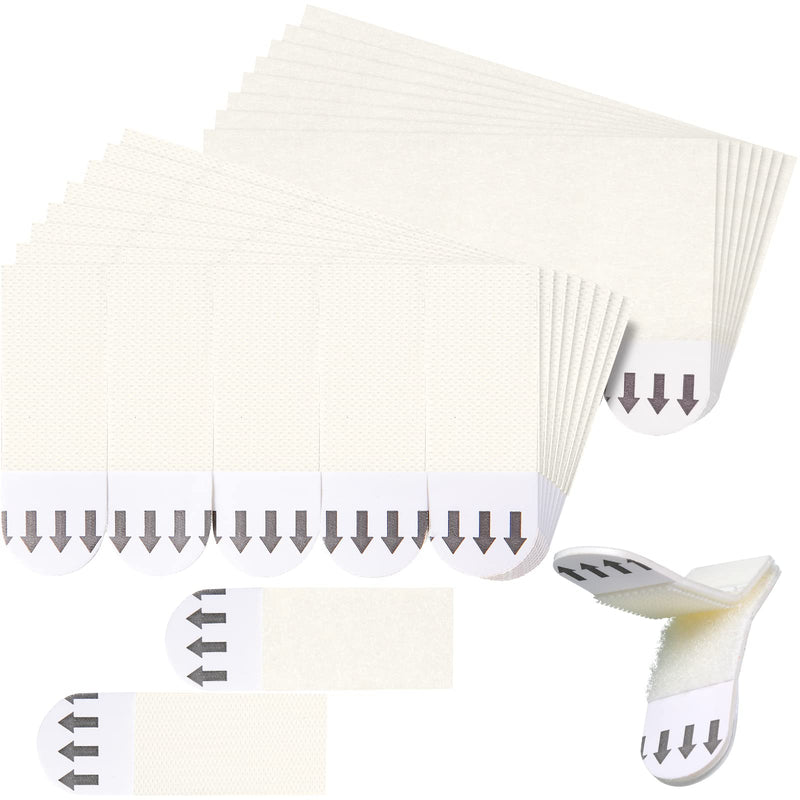 [Australia - AusPower] - 40 Pairs Heavy Duty Large Picture Hanging Strips up to 16 lbs Hook and Loop Tape, Easy to Open Replacement Strips Double Sided Adhesive Strips for Frame Hanging (Small, White) Small 