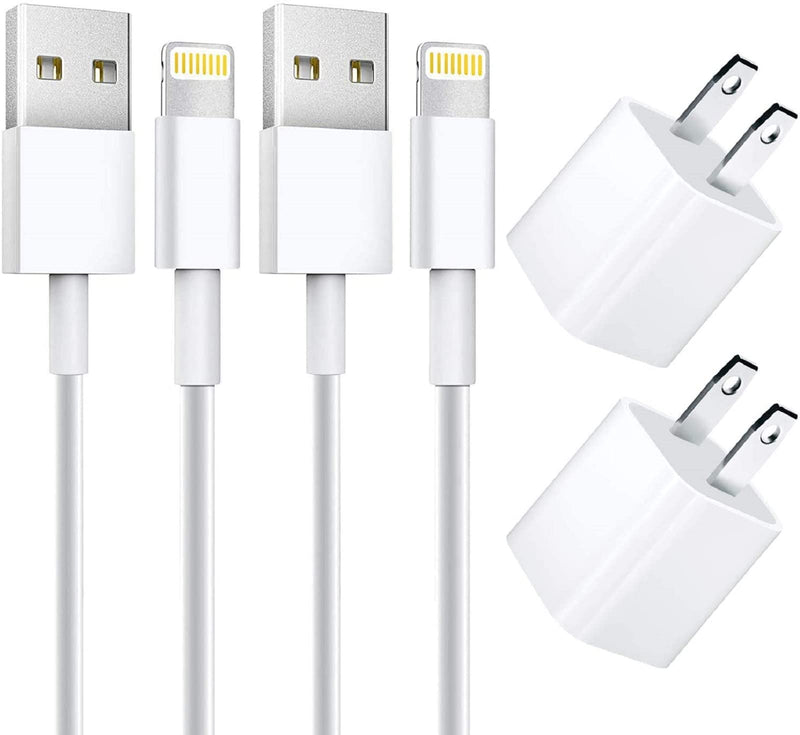 [Australia - AusPower] - iPhone Charger, 2Pack【Apple MFi Certified】 Lightning Cable Data Sync Charging Cords with 2Pack USB Wall Charger Travel Plug Adapter Compatible iPhone13/12/11/Pro/Max/Mini/XS/XR/X/8/8Plus/SE and More 