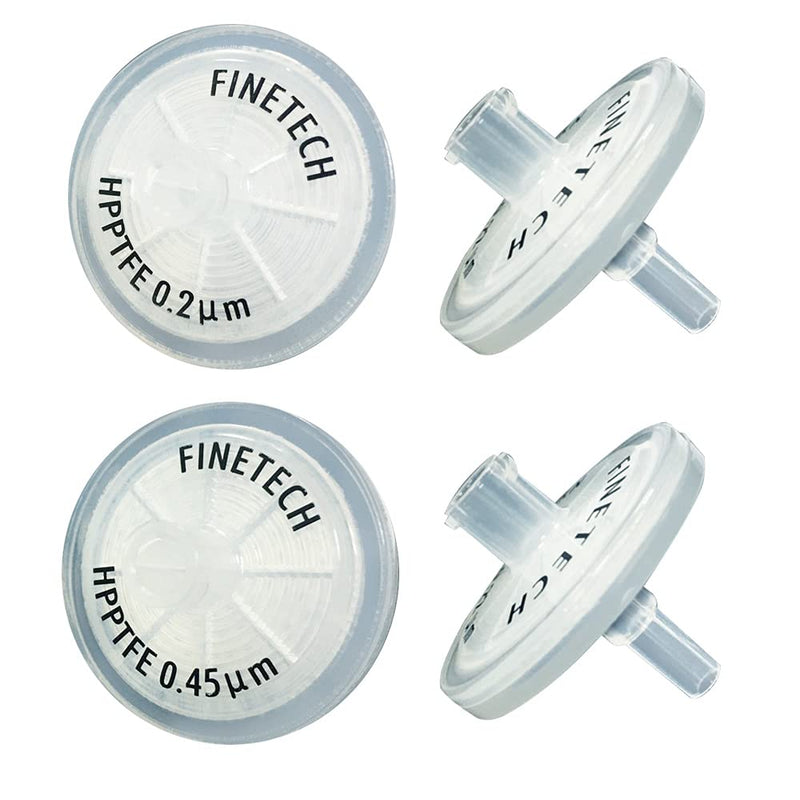 [Australia - AusPower] - Hydrophobic PTFE Syringe Filters 13mm Diameter 0.22μm Pore Size for Laboratory Filtration by Finetech (Pack of 100) Made in Taiwan (PTFE Hydrophobic 13mm 0.22um, 100) PTFE Hydrophobic 13mm 0.22um 