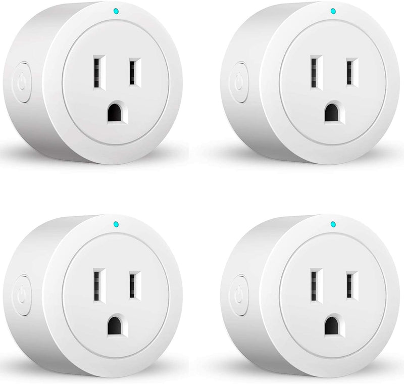 [Australia - AusPower] - Smart Plug Amysen - A Certified & Alexa, Echo & Google Home – Only WiFi 2.4G (4- Pack) D LED WHITE 