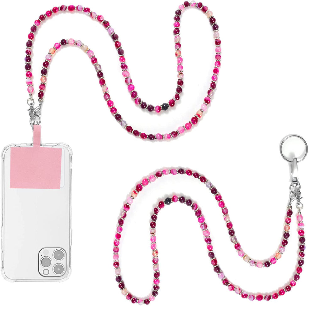 [Australia - AusPower] - 2Pcs Crystal Phone Lanyard,Adjustable Neck Strap Tether with Patch Smartphone Case Compatible with Most Smartphones(34.6inches) 