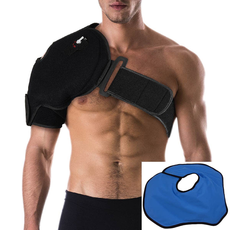 [Australia - AusPower] - NatraCure Hot or Cold and Compression Shoulder Support with Extra Gel Pack 