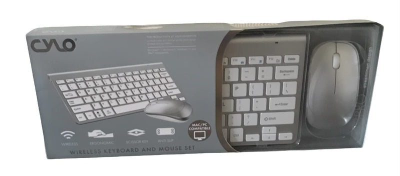 [Australia - AusPower] - Cylo Wireless Keyboard and Mouse Set (Silver) 