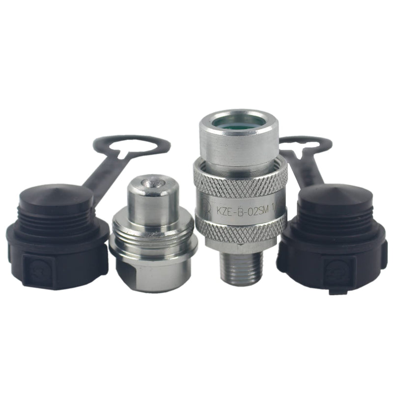 [Australia - AusPower] - KZE-B-02 1/4'' NPT Set 10,000psi High Pressure Hydraulic Quick Connect Coupling Quick Coupler Replaces Enerpac A-630 