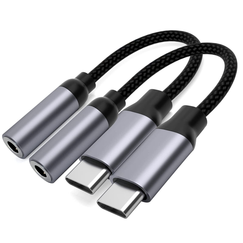 [Australia - AusPower] - Sonzoll USB C to 3.5mm Audio Adapter (2 Pack) USB Type C to AUX Headphone Jack Hi-Res DAC Cable Adapter for Pixel 4 Samsung Galaxy S21 S20 Ultra S20+ Note 20 OnePlus 7T and More 