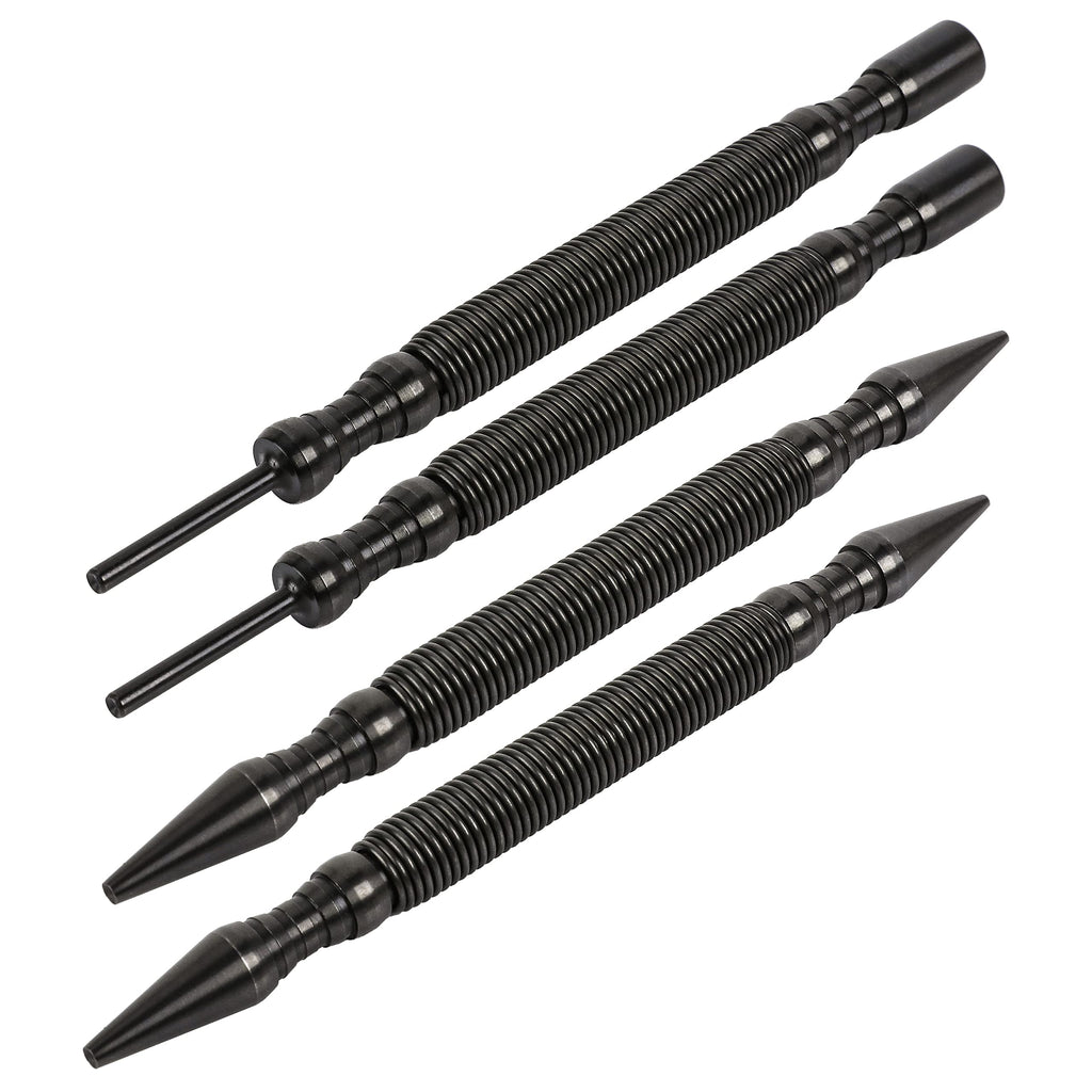 [Australia - AusPower] - ARES 10046-2-Pack 2-Piece Dual Head Nail Setter & Hinge Pin Remover Punch Set - Nail Setters Feature 1/32-Inch (#1) and 1/16-Inch (#2) Dual Head Design - 5000 PSI Striking Force 2-Pack Nail Setter and Hinge Pin Punch Set 