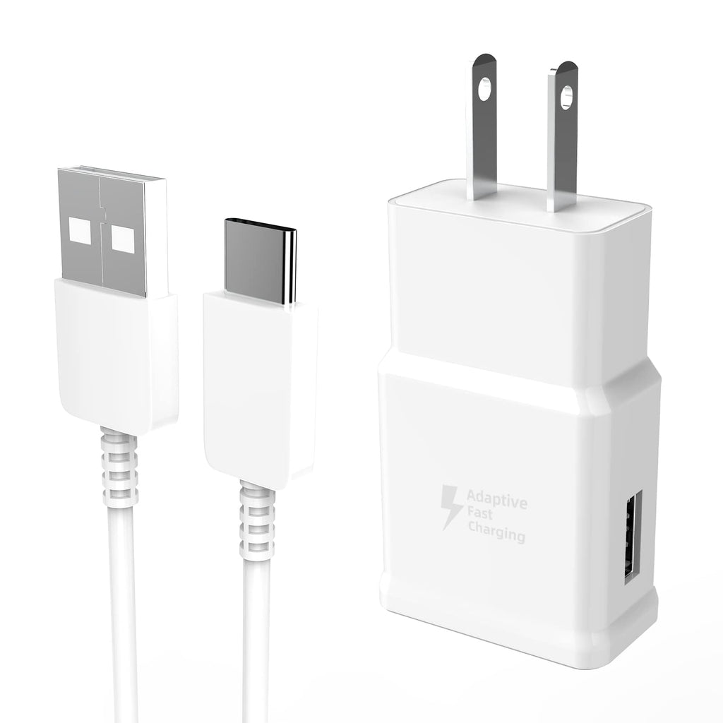 [Australia - AusPower] - USB C Fast Charger Wall Charging Power Adapter Type Cell Phone Compatible for Samsung Galaxy S9 8 Cord Block Super Note8 S21 20 10 Ultra Plus Note9 10 e A21 31 Z Flip3 LG Box Android Cable Port Tablet 