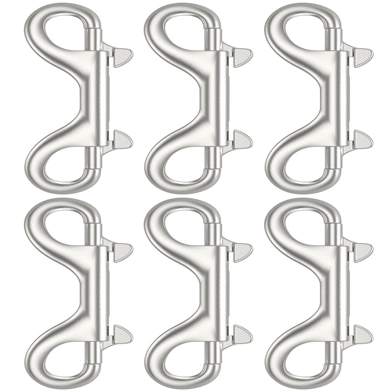 [Australia - AusPower] - 3.5 Inch Double Ended Bolt Snaps Hook Zinc Alloy Metal Spring Hook for Suspension Chain Clips Fasteners, 6 Pcs 
