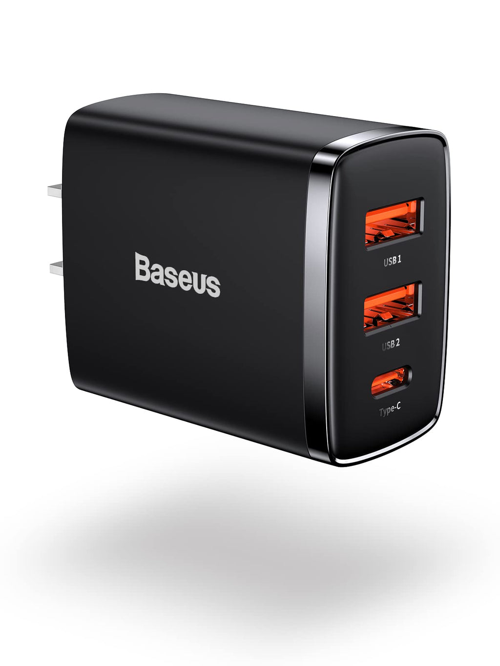 [Australia - AusPower] - USB C Wall Charger, Baseus 30W 3-Port Charger Block, Fast Compact PD Charger for iPad Pro/Air/Mini, iPhone 13/13 Pro Max/12/SE/11/XR/XS, Samsung, AirPods, MagSafe, Apple Watch, Pixel, LG, Black 