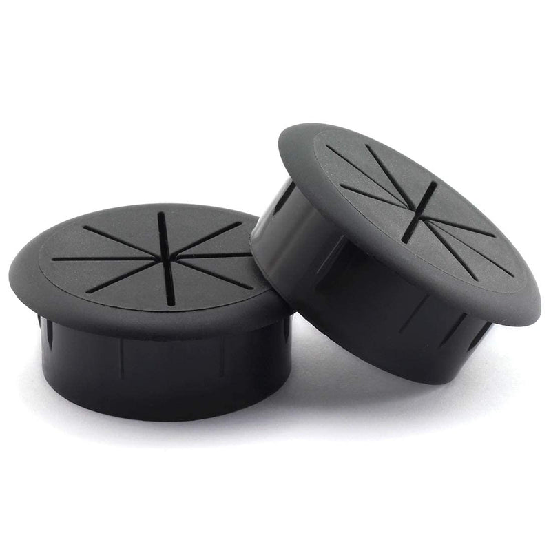 [Australia - AusPower] - HJGarden 2PCS 2Inch (50mm) Desk Cord Grommets Wire Cable Hole Cover for Office PC Desk Cable Cord Cover Black 