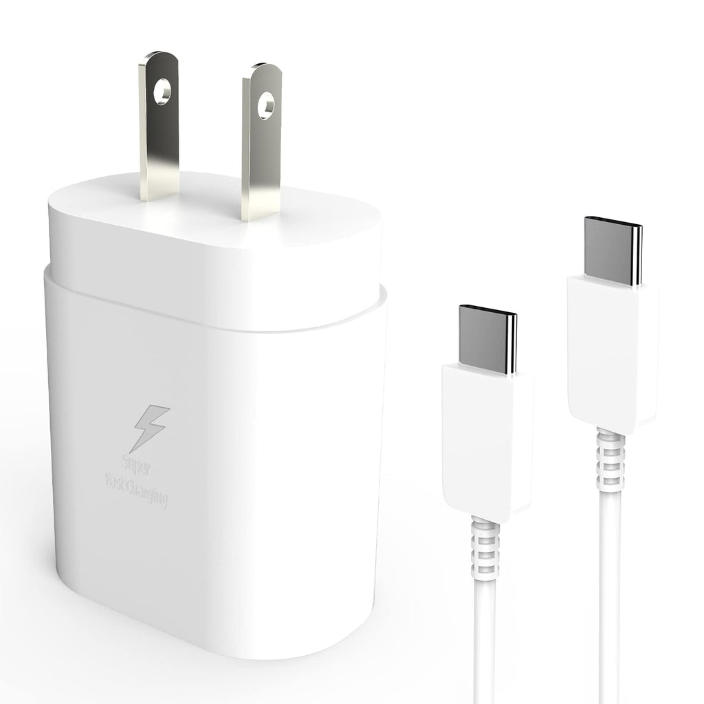 [Australia - AusPower] - Samsung USB C Charger Type C Super Fast Charging Cable 25w Watt PD Box Cell Phone Wall Block Adapter Cord Power Google Pixel Brick LG Galaxy Note S9 S8 S20+ A71 S10 S21 Ultra Z Flip3 Plus Android Port 