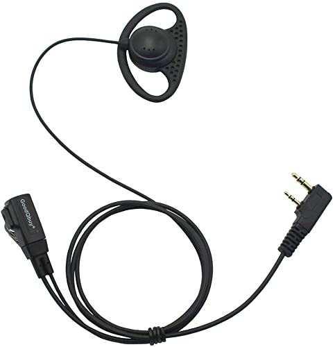 [Australia - AusPower] - D Shape Clip-Ear Headset Earpiece PTT with Mic is Compatible with Retevis H-777 RT21 RT22 RT27 RT-5R Kenwood PUXING Baofeng UV-5R BF-888S 