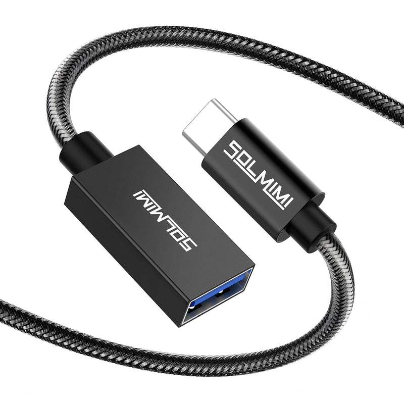 [Australia - AusPower] - SOLMIMI Type C to USB Adapter, USB C Male to USB A 3.0 Female OTG Cable Thunderbolt 3 to USB Adapter Compatible with PC, Laptop, Smart Phone, Mouse, Keyboard,Hub, Hard Drive, U Disk etc(20cm) 0.2CM/0.65FT 