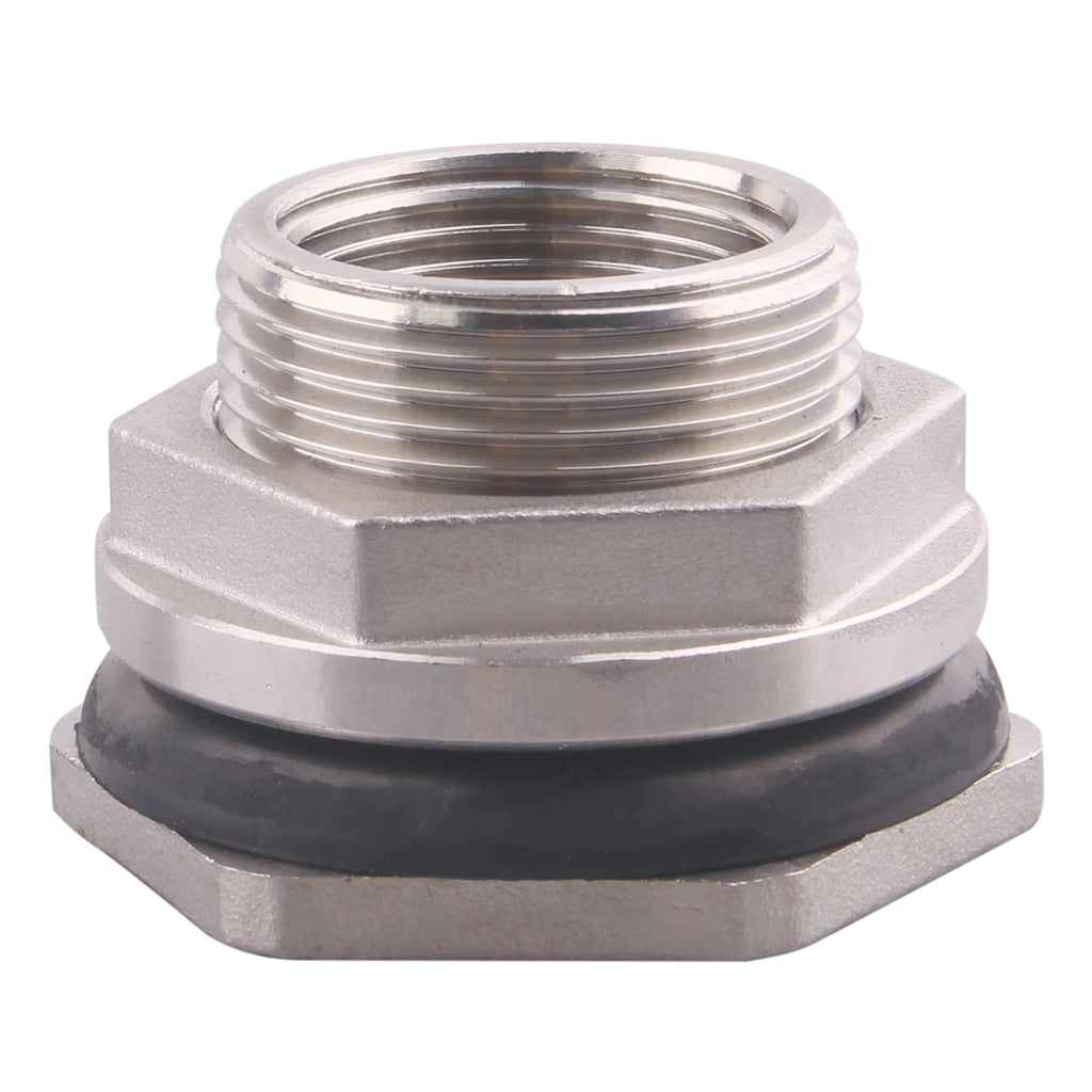 [Australia - AusPower] - DERNORD 3/4” Female Bulkhead Water Tank Connector Stainless Steel Bulkhead Fittings 3/4 Inch 