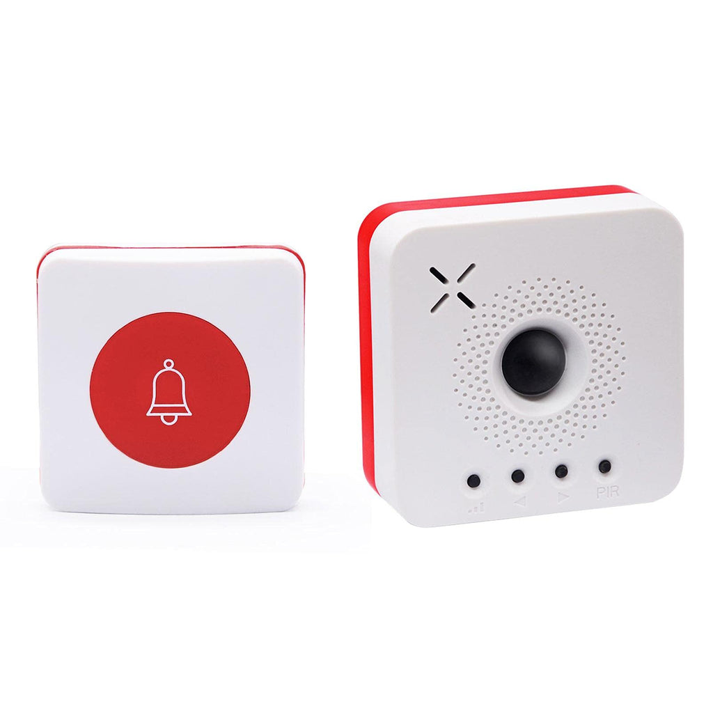 [Australia - AusPower] - EKDJKK Wireless Caregiver Pager Call Button Nurse Alert System Call Bell Help Button for Home/Elderly/Patient/Disabled Attention Pager B 