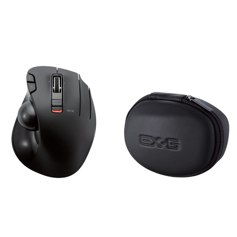 [Australia - AusPower] - ELECOM 2.4GHz Wireless Thumb-Operated Trackball Mouse & EVA Travel Case (M-XT3DRBK & BMA-XT2BK) 