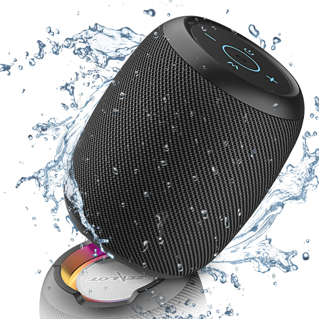 [Australia - AusPower] - Bluetooth Speaker ZEALOT Portable Bluetooth Speaker with Lights Rich Stereo Bass, IP67 Waterproof Outdoor Speaker, Wireless Speaker, 24H Playtime,Dual Pairing, Beach,Travel, Hiking (1PC) 
