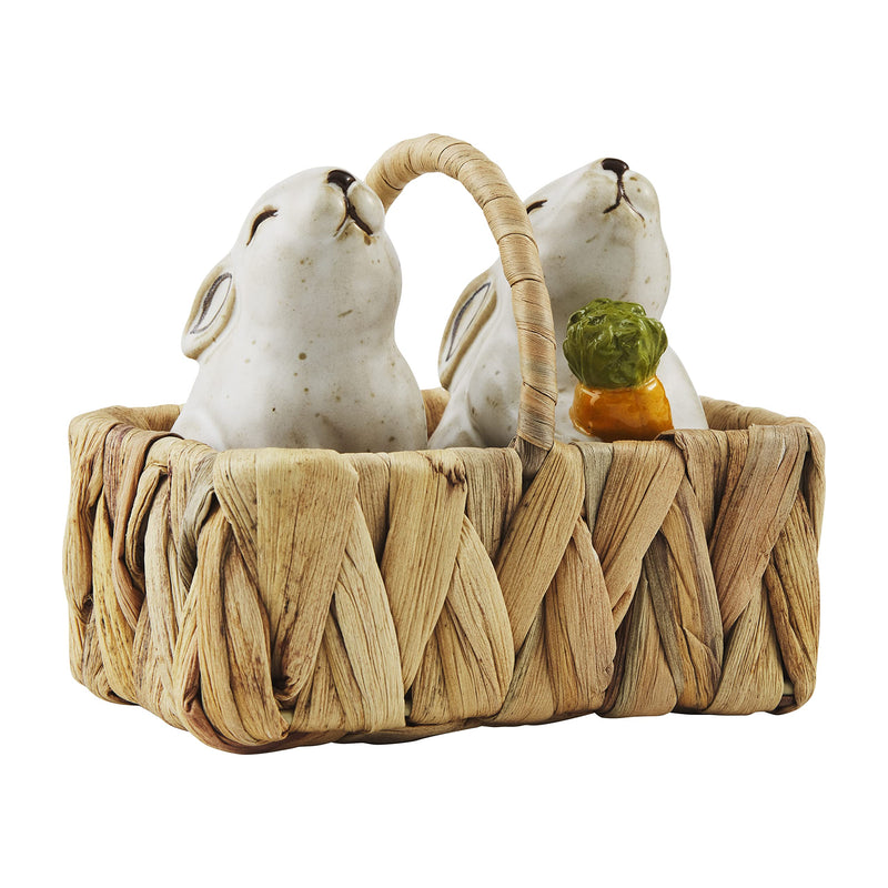 [Australia - AusPower] - Mud Pie Easter Bunny Salt And Pepper Shaker Set, Bunny, 4.24" x 2.75" 