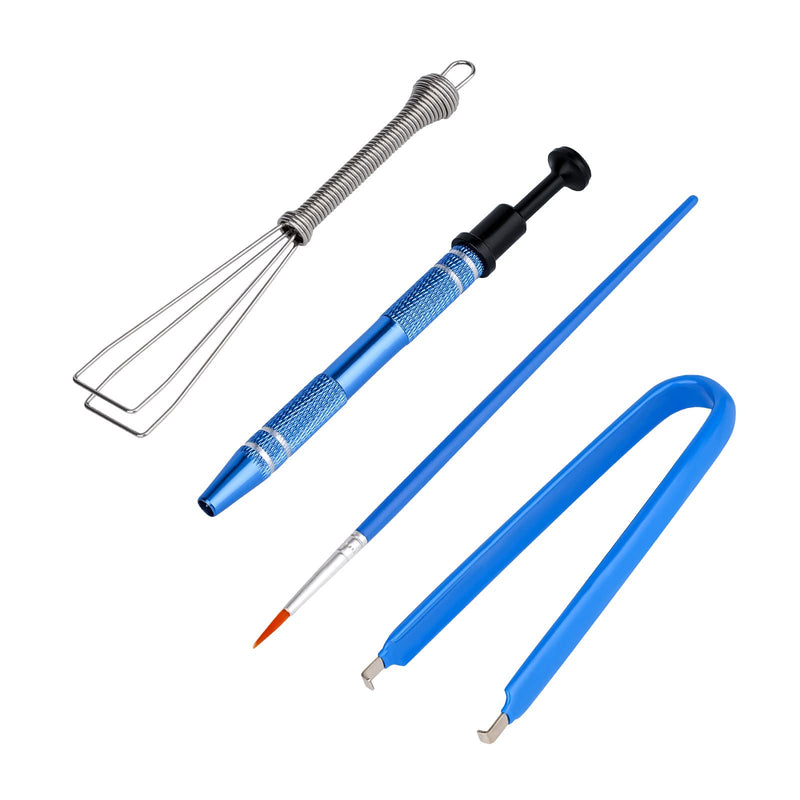 [Australia - AusPower] - SAVITA Mechanical Keyboard Switch Puller Set, Keycap Remover Kit Keyboard Cleaner Tool Including Keycap Puller, Switch Clamp, Stem Holder, Lube Pen - Easy to Pull (Blue) Blue 