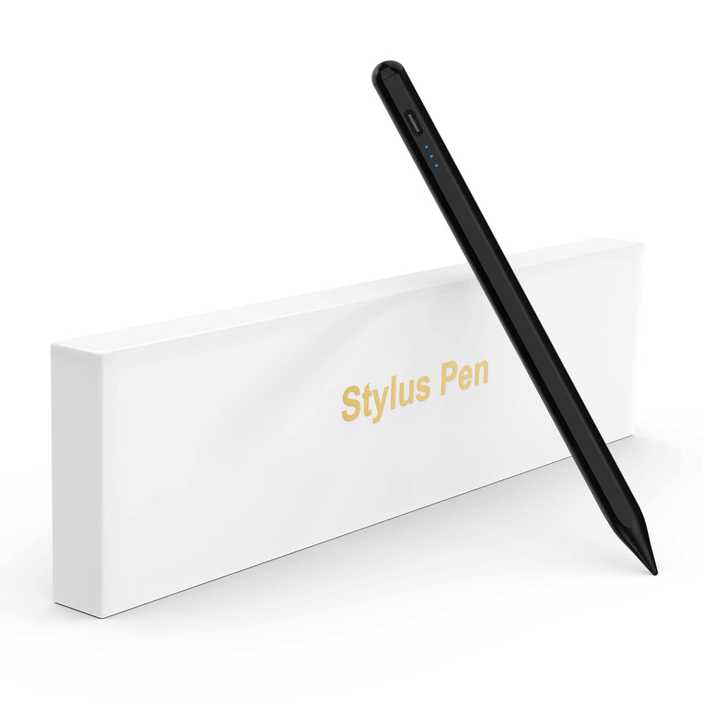 [Australia - AusPower] - Stylus Pen for iPad with Palm Rejection, iPad Pencil for iPad Pro 2021 11/12.9 Inch(2018-2021), iPad 8th Gen, iPad 7/6th, iPad Air 4th/3rd, Tilt Sensitive and Magnetic Design iPad Pencil, Black 