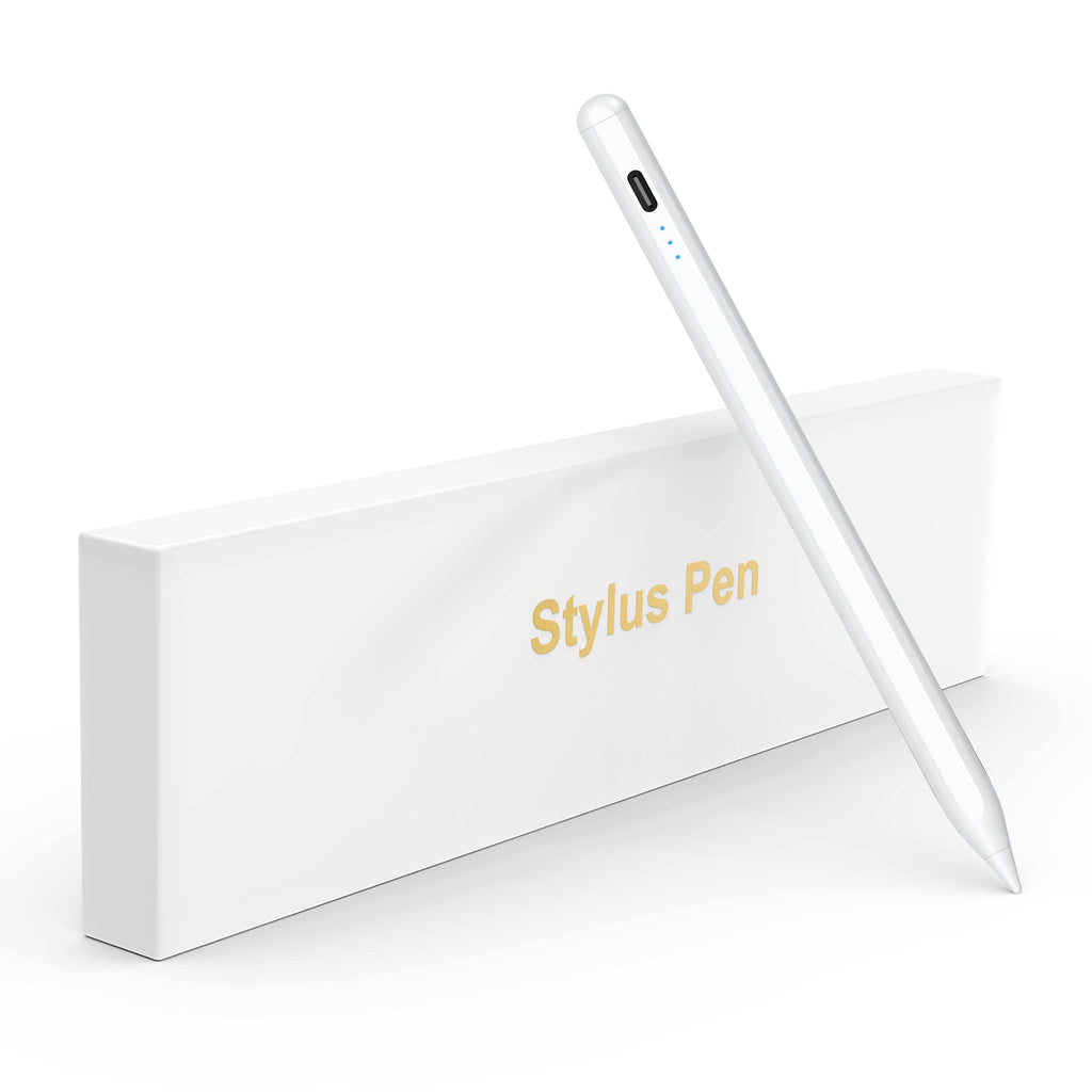 [Australia - AusPower] - Stylus Pen for iPad with Palm Rejection, iPad Pencil for iPad Pro 2021 11/12.9 Inch(2018-2021), iPad 8th Gen, iPad 7/6th, iPad Air 4th/3rd, Tilt Sensitive and Magnetic Design iPad Pencil, White 