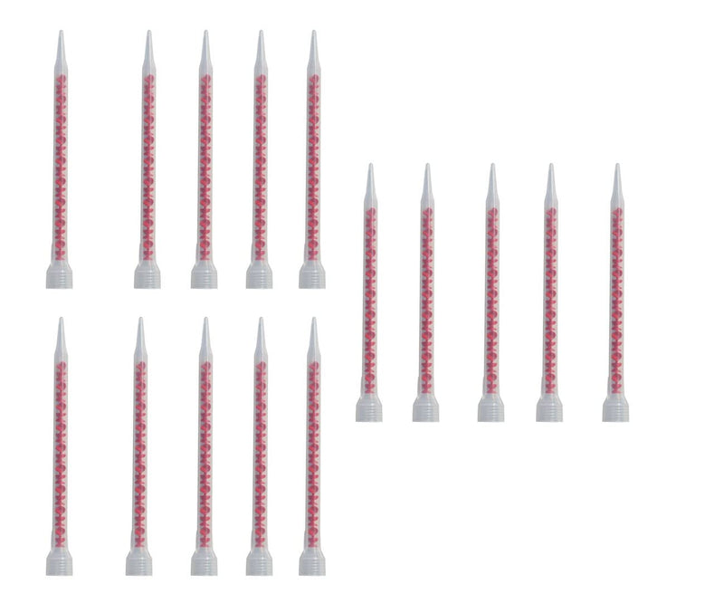 [Australia - AusPower] - Double Barrel Mixing Nozzle, 15 PCS Double Epoxy Gun Nozzles, Suitable for 200ml and 400ml Manual Ink Cartridges 