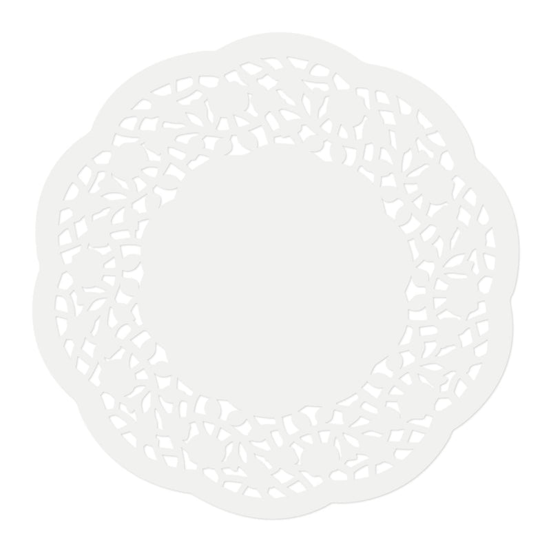 [Australia - AusPower] - DEFUTAY 100 Pack Round Paper Doilies,White Lace Placemats for Cakes,Fried Food,Grilled,Baked Treats（4.5 In） 4.5 Inch 