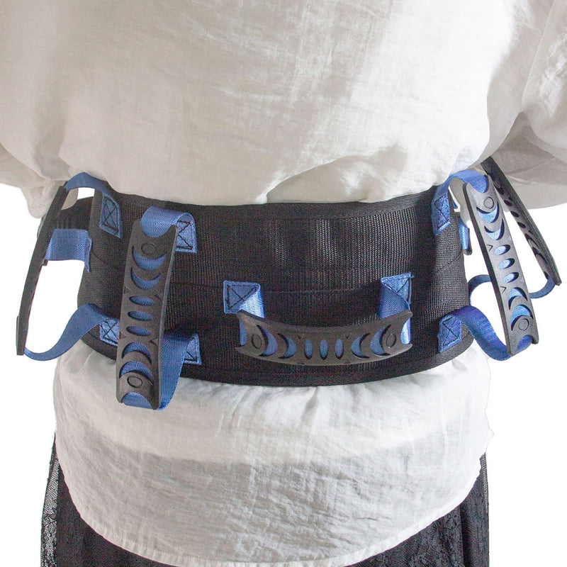 [Australia - AusPower] - KkaFFe Gait Belt with Handles, Transfer Belt for Elderly, Patient Gait Belts, Transfer Belt Assist, Gait Belts for Seniors, Upgraded Using Rubber Handles (Dblue) Dblue 