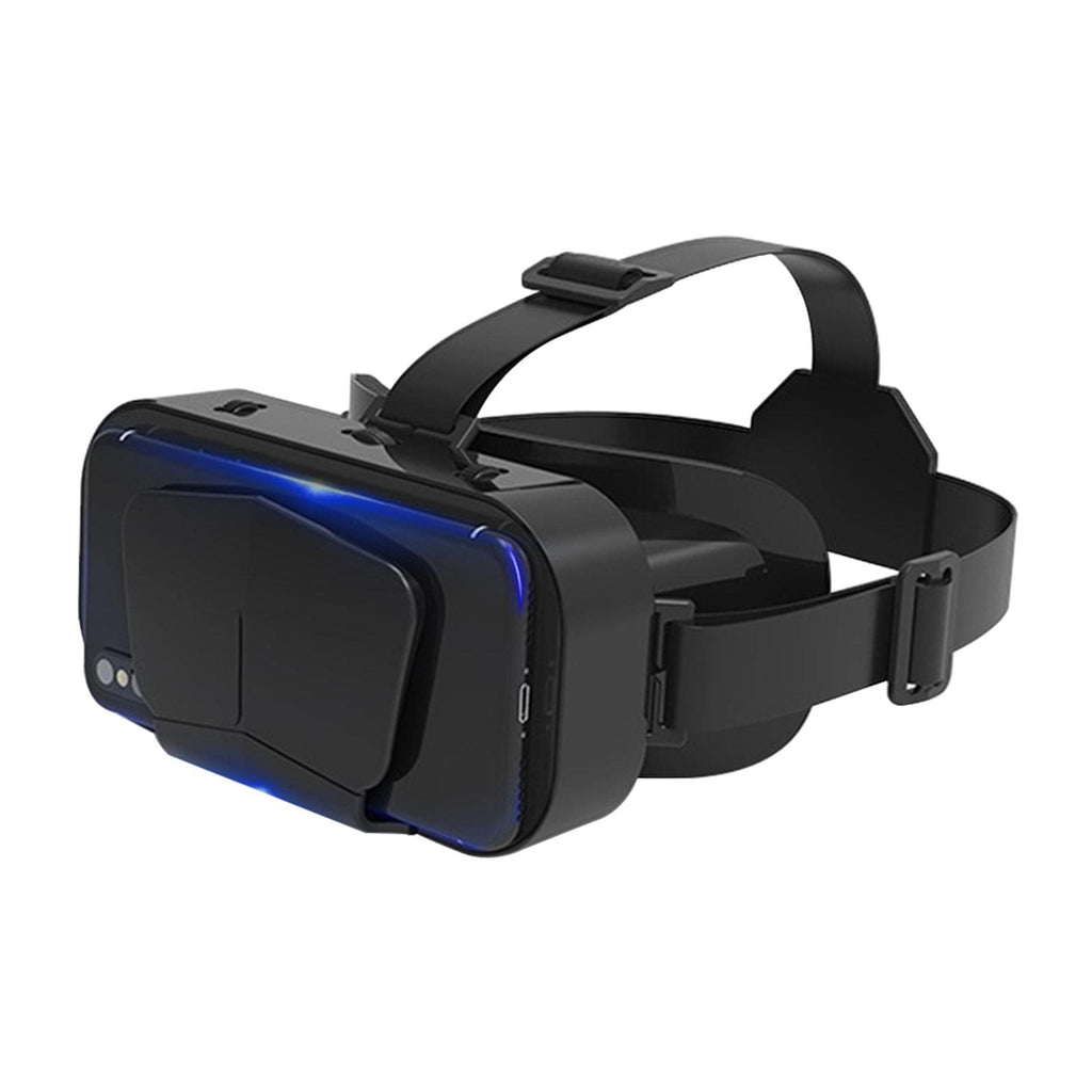 [Australia - AusPower] - VR Headset for Myopia Users,VR Goggles Huge Screen Anti Bluelight Eye Protection for 4.7-7 inch Mobile Phones(Black) black 