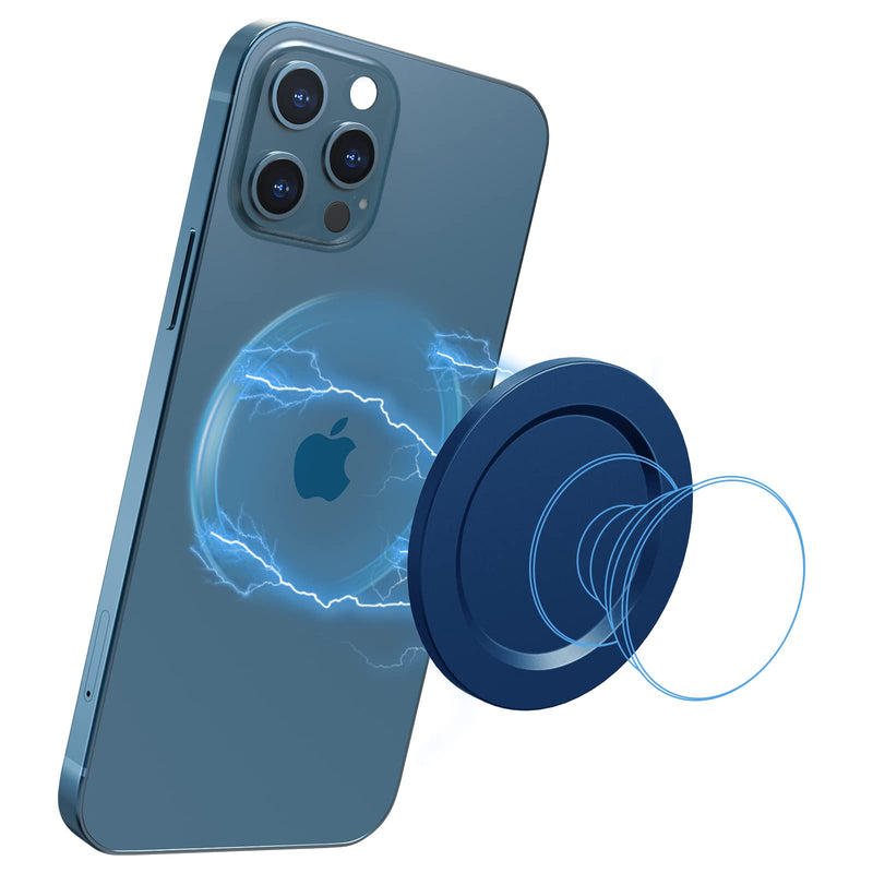 [Australia - AusPower] - CloudValley Magnetic Phone Holder Base for iPhone 13 / iPhone 12 Series, Removable Magnet Base Designed for iPhone MagSafe Accessories, Phone Ring Stand (Not Included), Blue 