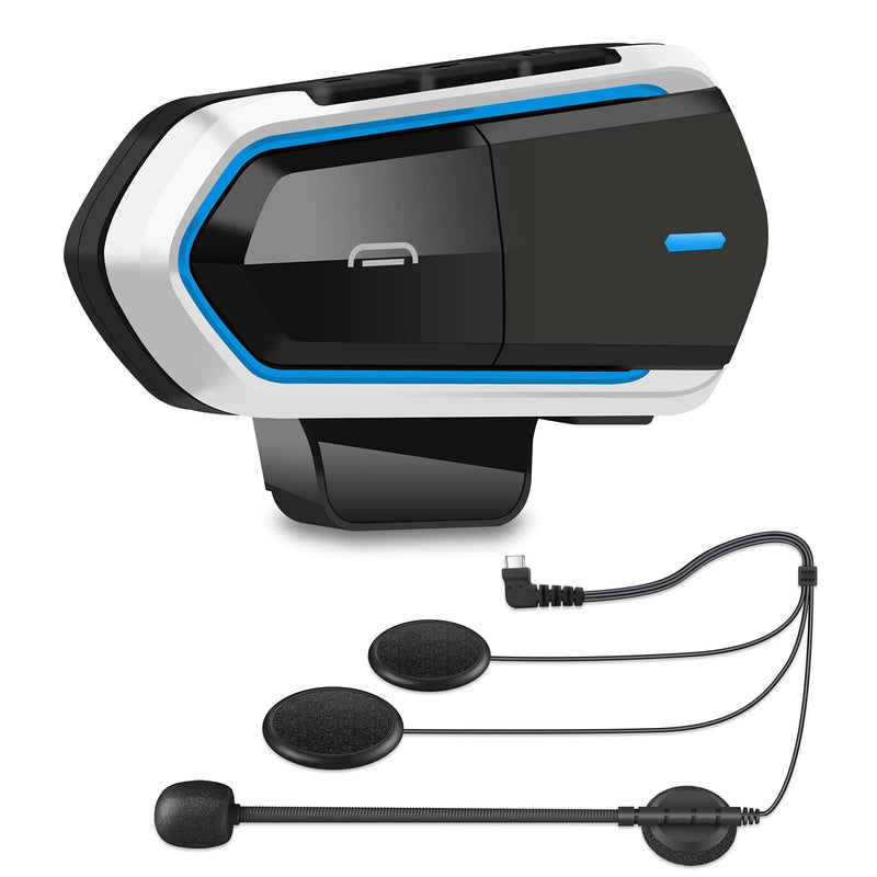 [Australia - AusPower] - Motorcycle Wireless Headset,Type-c Port Headset FM Radio/Handsfree Automatic Answer/Accounce Incoming Phone Number/HD Stereo Music Black2 