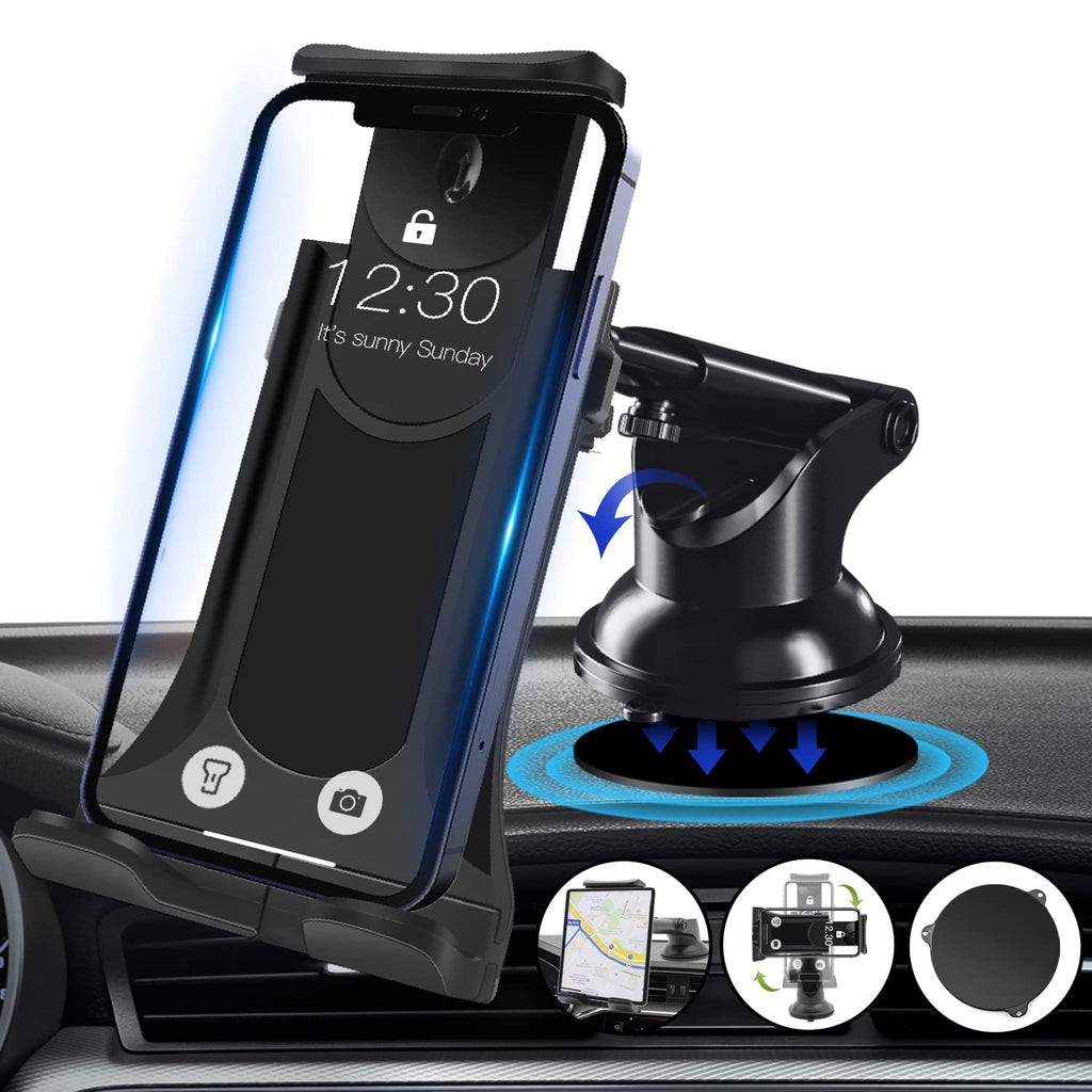 [Australia - AusPower] - Car Phone Holder Mount, Long Arm Suction Cup Phone Holder Compatible with All Mobile Phones and Tablets 