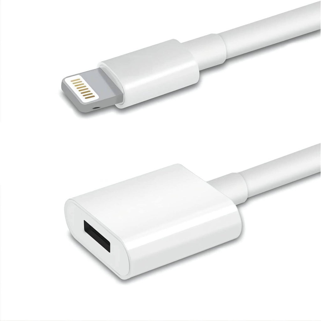[Australia - AusPower] - Lightning Extension Cable for iPhone iPad, 6FT [Apple MFi Certified] iPhone Charger Extension Cable Male to Female Connector, Lightning Cable Extender Support Charge+Audio+Video+Data Transfer, White 