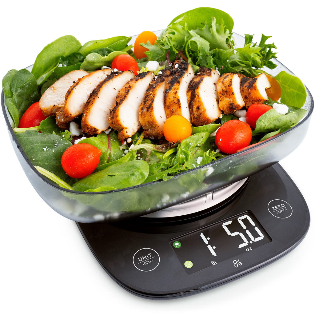 [Australia - AusPower] - Food Weight Scale with Bowl - Super Accurate, Single Sensor, Digital Kitchen Scale | Master Food Prep with a Custom-Built Bowl That Fits on Top | Great for Bulk Foods | Designed in St. Louis 