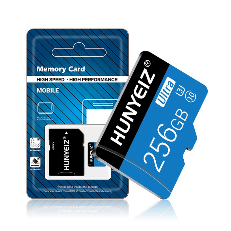 [Australia - AusPower] - 256GB Memory Card Class 10 Card Micro SD Card Compatible Computer Camera and Smartphone, Memory Card with SD Card Adapter(256GB) 