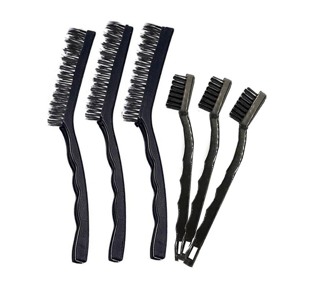 [Australia - AusPower] - Sayago Wire Brush for Rust Removal Small Wire Brush for Cleaning Welding Slag Rust Dust and Outdoor Drill Grill (6Pcs Nylon) 6Pcs Nylon 