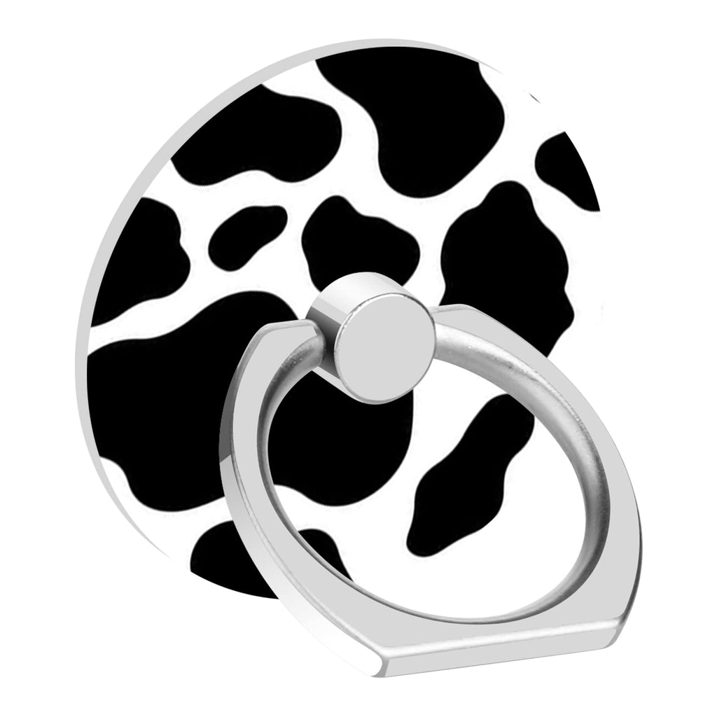 [Australia - AusPower] - Jefonha Cell Phone Ring Holder,Cow 360 Degree Rotation and 180 °Flip Finger Ring Stand Holder Kickstand Compatible with Most of Smartphones Tablet and Phone Case Cow Round 