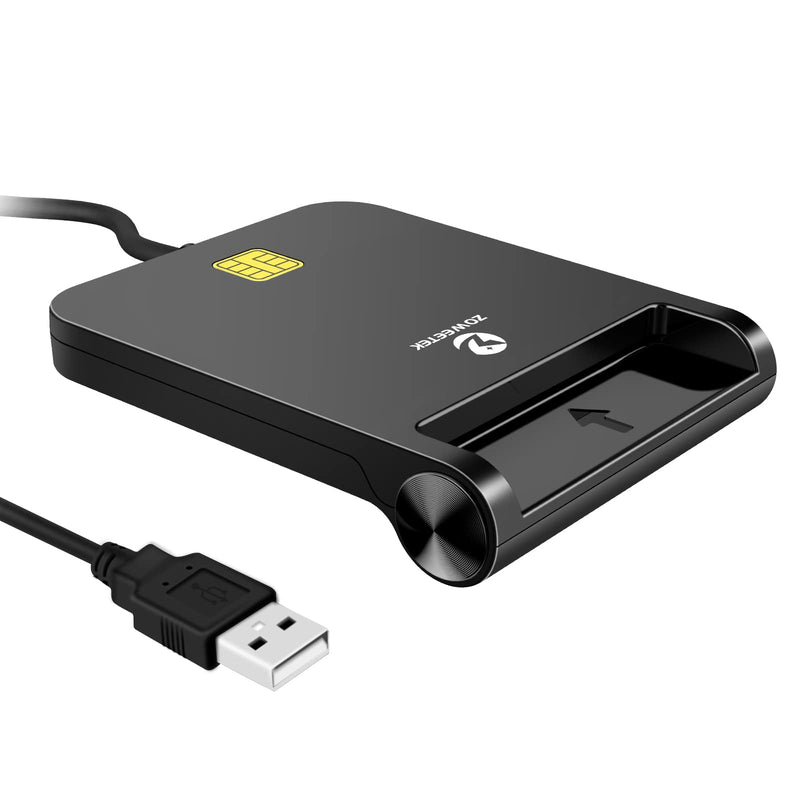 [Australia - AusPower] - ZOWEETEK CAC Reader Military, CAC Card Reader Military, Smart Card Reader Military, Compatible with Windows, Mac OS and Linux USB A 