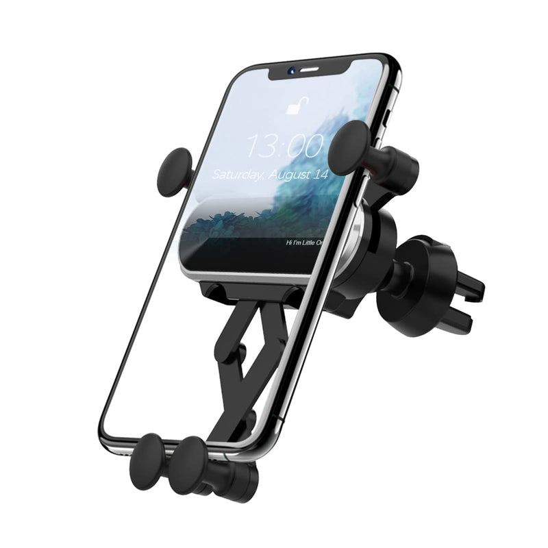 [Australia - AusPower] - Phone Holder Mount for Car, Adjustable Durable Gravity Phone Holder for Air Vent with Clip, Compatible with 4-7" Mobile Phones, Devices, Fit for Most Cars, Car Accessories (Silver) Silver 