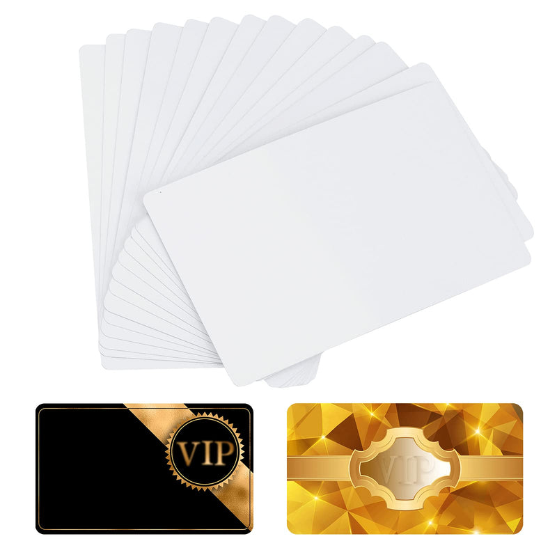 [Australia - AusPower] - SAVITA 40pcs 0.45mm Thick Double-Side Sublimation Metal Business Cards Blank Printable Business Cards for Gifts Promotion Cards Office Customize Business Trade VIP Membership Cards (3.4x2.1x0.018inch) 