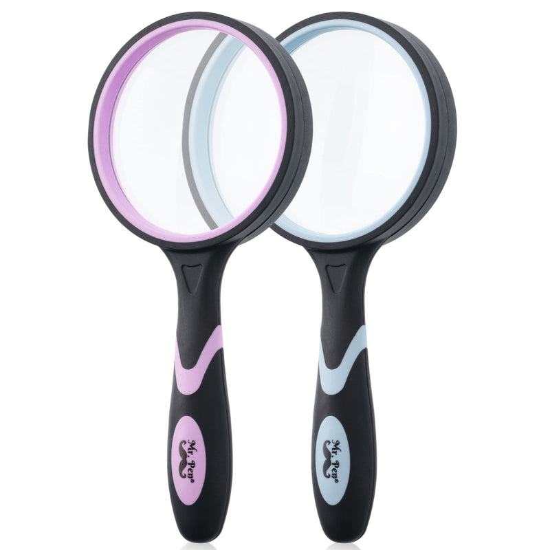 [Australia - AusPower] - Mr. Pen- Magnifying Glass, 2 Pack, 10X Magnifier, 75mm Glass Lens, Magnifying Glass for Kids and Adults, Handheld Magnifying Glass, Magnifier for Reading 