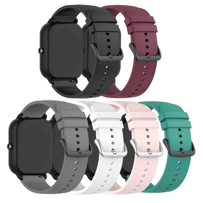[Australia - AusPower] - Bands Compatible for DoSmarter Z06S DB12 Watch Straps Classic Soft Silicone Lightweight Breathable Quick Fit Replacement Wristband for DoSmarter Smartwatch for Women Men 