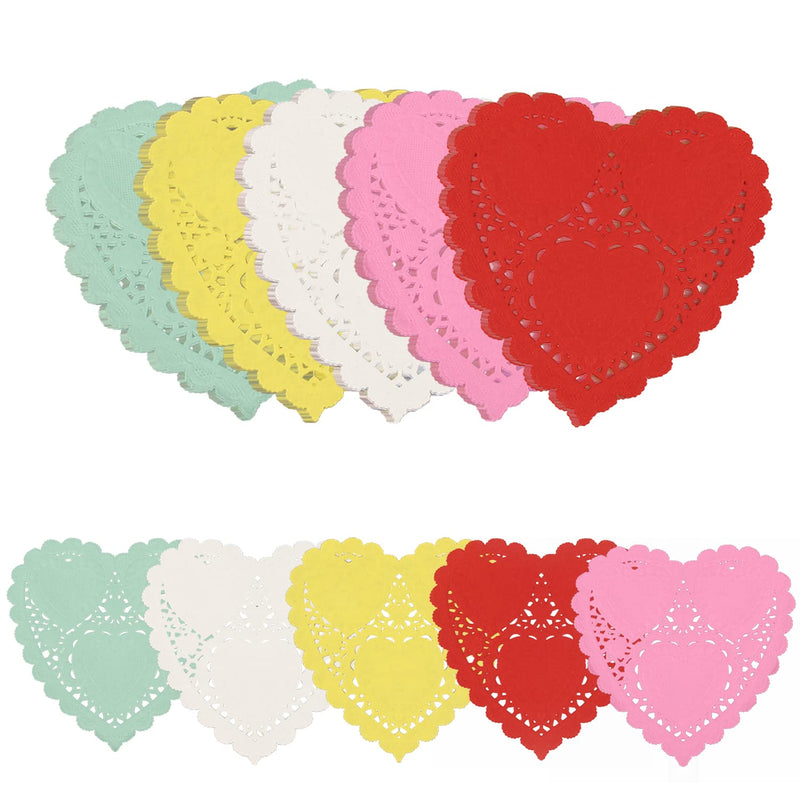 [Australia - AusPower] - FOIMAS 400pcs Valentine Heart Paper Doilies,4 Inch Lace Paper Doilies for Valentine's Day Craft Wedding Party Decoration 