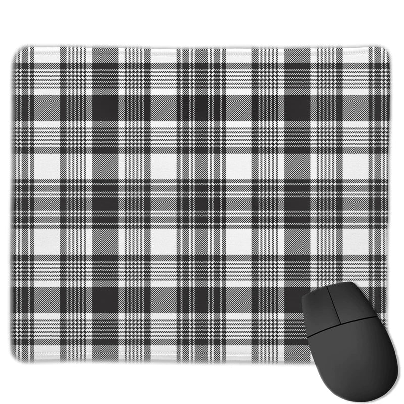 [Australia - AusPower] - Retro Black and White Plaid Mouse Pad Natural Rubber Mouse Printing Mouse Pad for Office Computer Game Mouse Pads for Wireles 