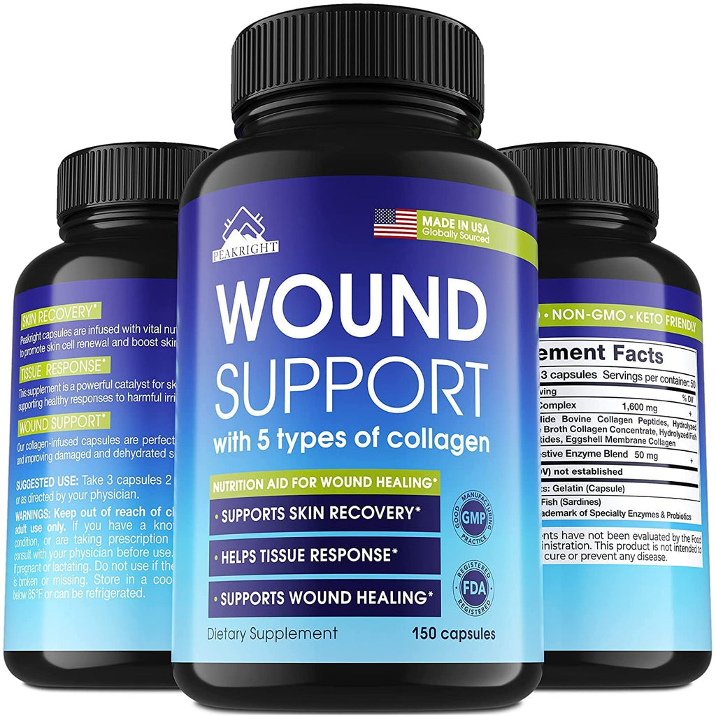 [Australia - AusPower] - Wound Healing Natural Scar Pills - Made in USA - Scar Reduction, Surgery Recovery & Wound Support -Reduce Scarring and Lessen Bruisings & Swelling - Recover Faster from Plastic Surgery, Breast Surgery 