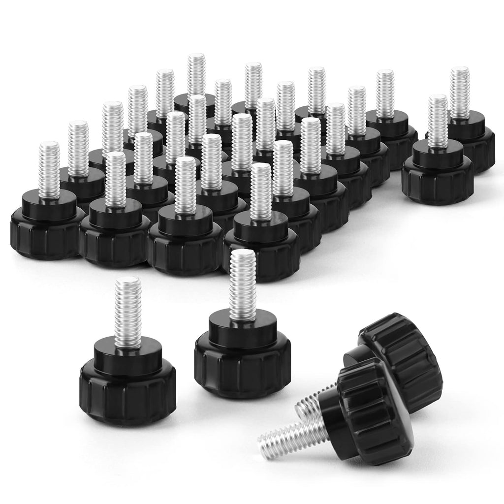 [Australia - AusPower] - QCQAING 30pcs Thumb Screws, Round Head Thumb Screw, Knurled Handle Handle Screw, M4x10mm 